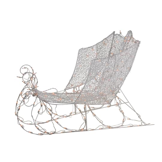 4Ft White Pre-Lit Crystal 3D Sleigh Christmas Decoration By Northlight | 4 ft | Michaels®